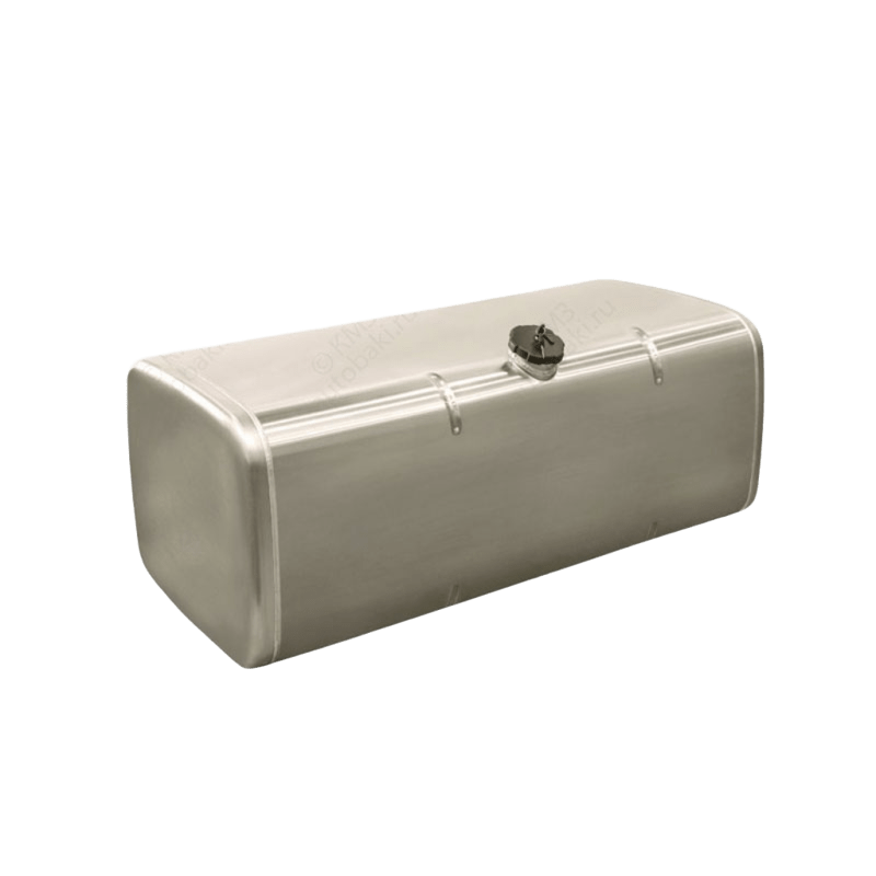 Бак алюминиевый топливный - 600л (1550 х 620 х 675) (с низкой полуоборотной горловиной в сборе с комплектующими) ЕВРО