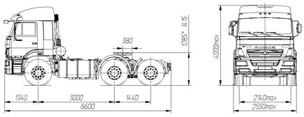 Седельный тягач КАМАЗ 6460-001-63 6х4