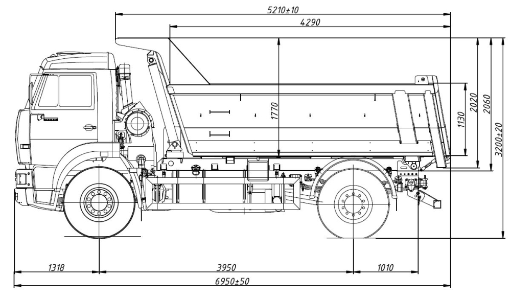 Автосамосвал КАМАЗ 53605-1950-15 4х2 10м3
